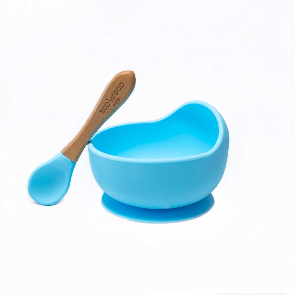 BEABA Cuchara ergonómica de silicona para bebés 1. grupo de edad azul 