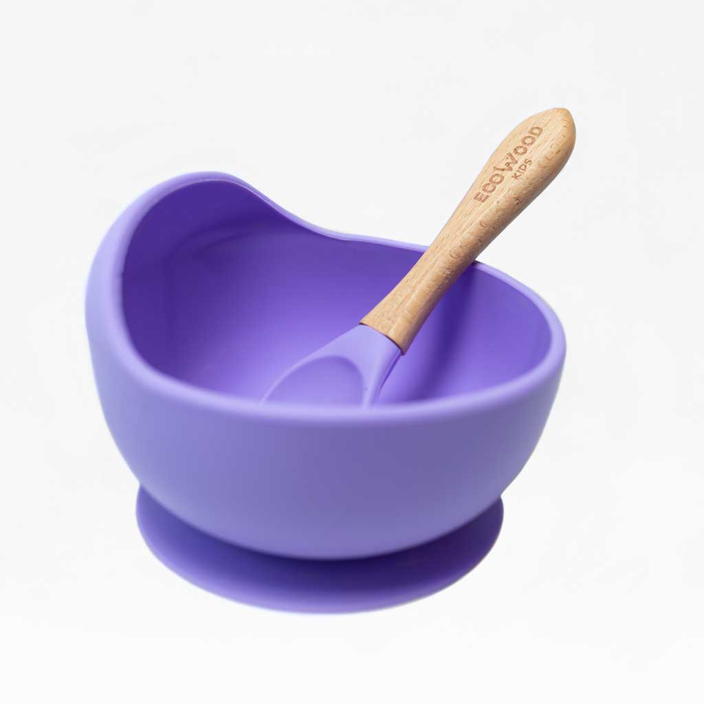 BOWL CON CUCHARA DE SILICONA PARA BEBÉS COLORES VARIOS – Tesoritos